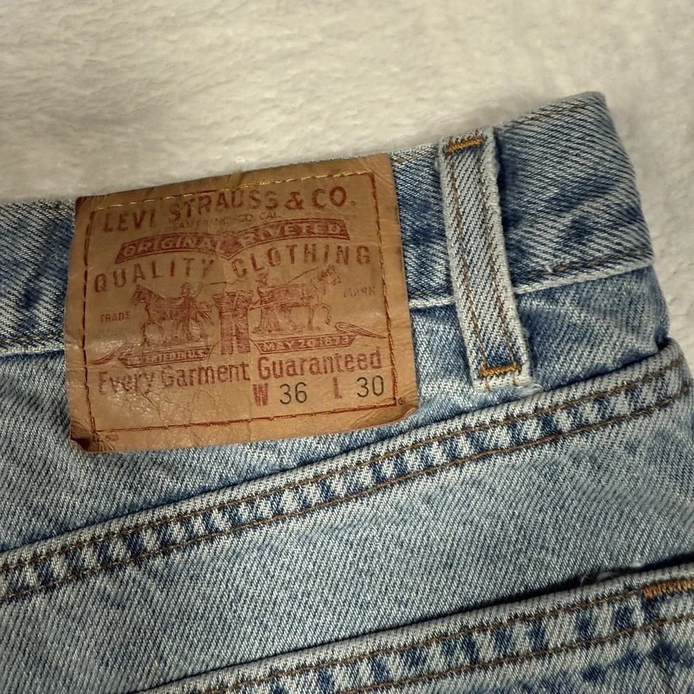 Levis Jeans Mens 36(34)x30 Blue Relaxed Fit‎ Straight Leg Vintage